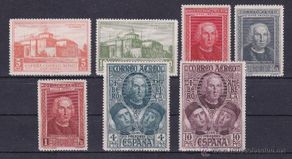Sellos: 1930. Descubrimiento de América seria completa nueva sin fijasellos Edifil nº 559/565 Cat. 42 €